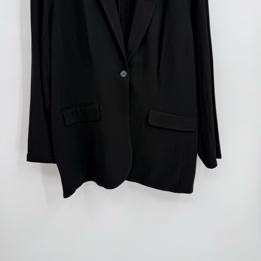 Tahari NWT Blazer 2X Knit Black Jacket Stretch Career Capsule Wardrobe Classic - Picture 3 of 11